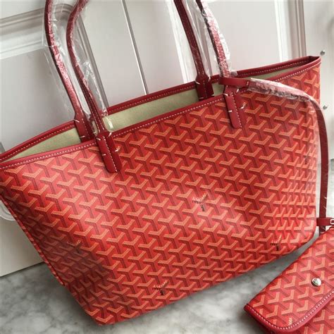 sacoche goyard rouge|most popular goyard bag colors.